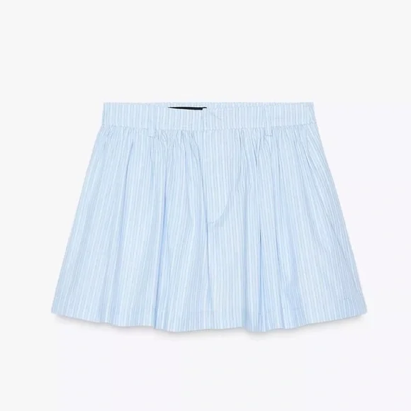 Zara Three Piece Set Of Crop Top, Shirt and Shorts